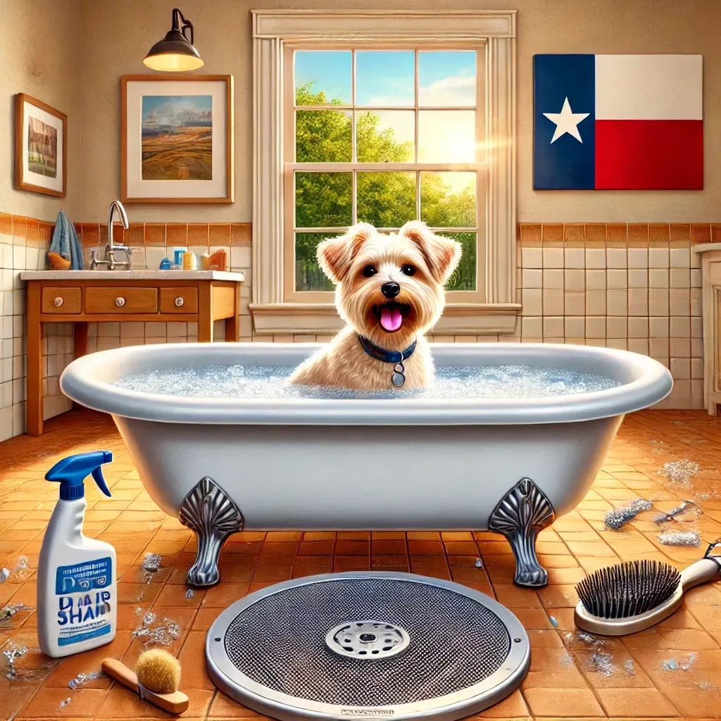 Texas Tips: How to Keep Dog Hair Out of Your Drains and Maintain a Clean Bathtub